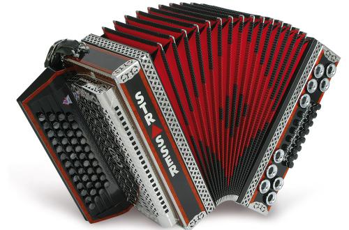 De luxe E (schwarz-rot) von Strasser Harmonika